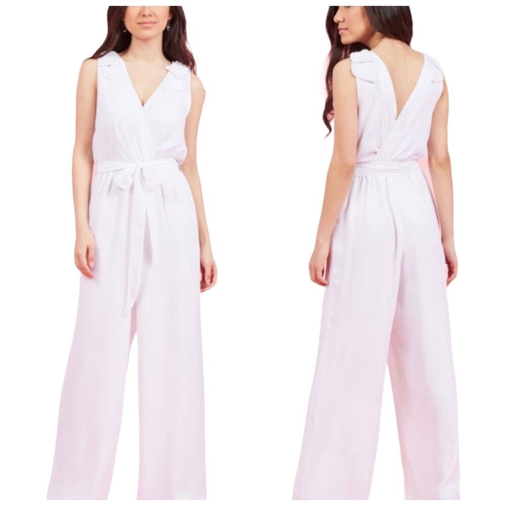 Modcloth Eventful Elation White Jumpsuit Career Workwear Business Xs